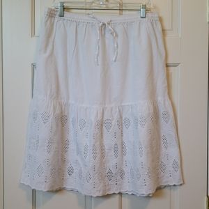 Studio West White Skirt/Bathing Suit Coverup/Sz L